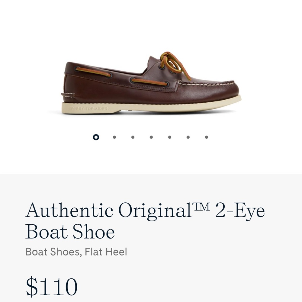 Sperry Brown Leather 2-Eye Boat Shoe